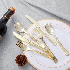 Gold Cutlery, Disposable 300 PCS