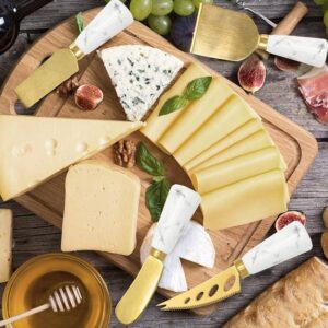 Marble Cheese Knife Set, 6 pcs